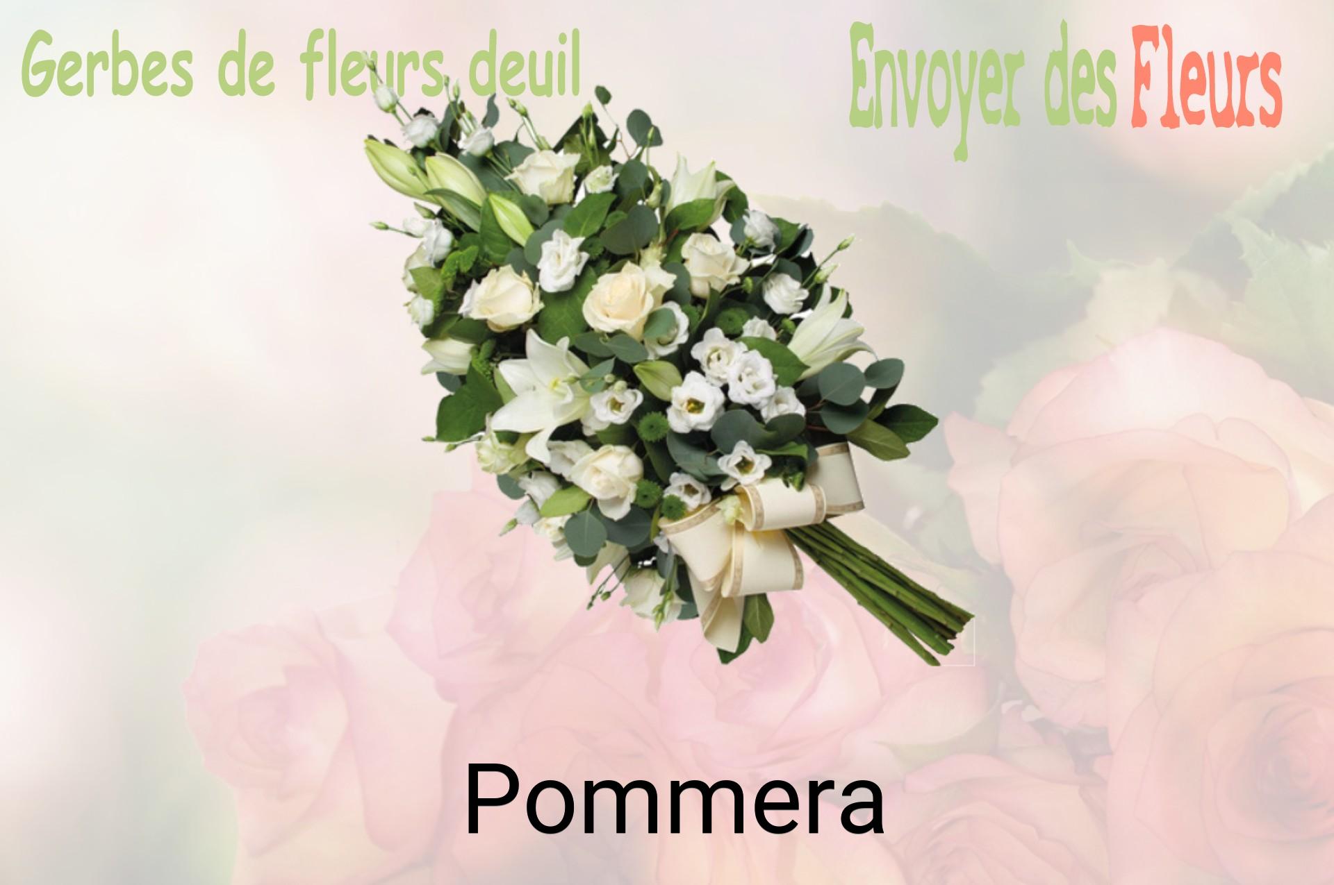 Gerbe de fleurs de deuil livrée à Pommera